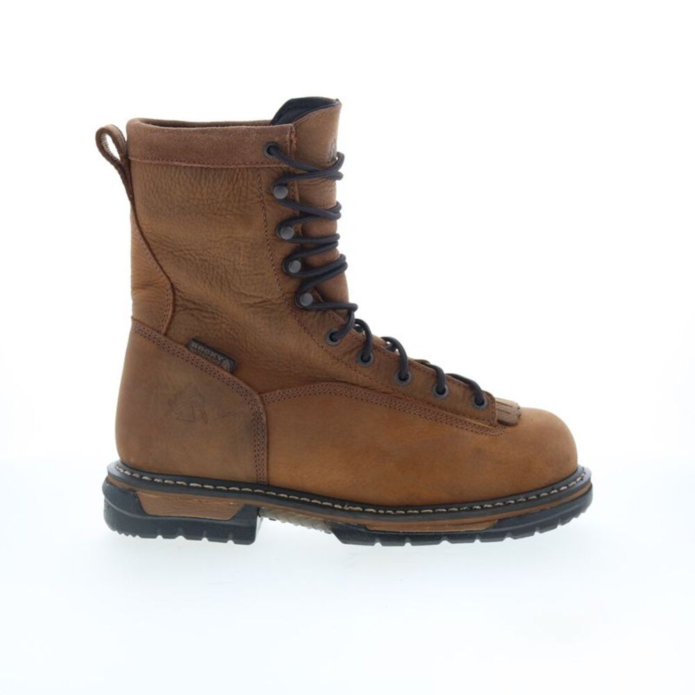 Rocky Mens Steel Toe Waterproof Brown Boots (NWT)
